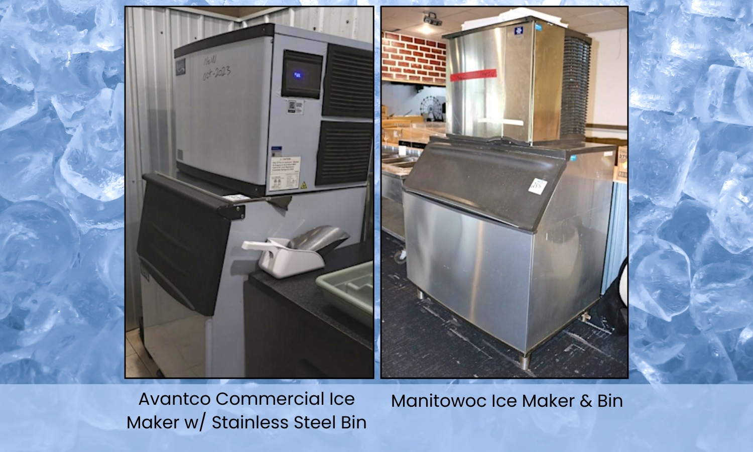 Avantco Commercial Ice Maker w Stainless Steel Bin